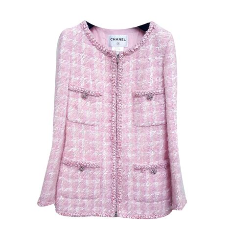 chanel pink coat|chanel tweed jacket for sale.